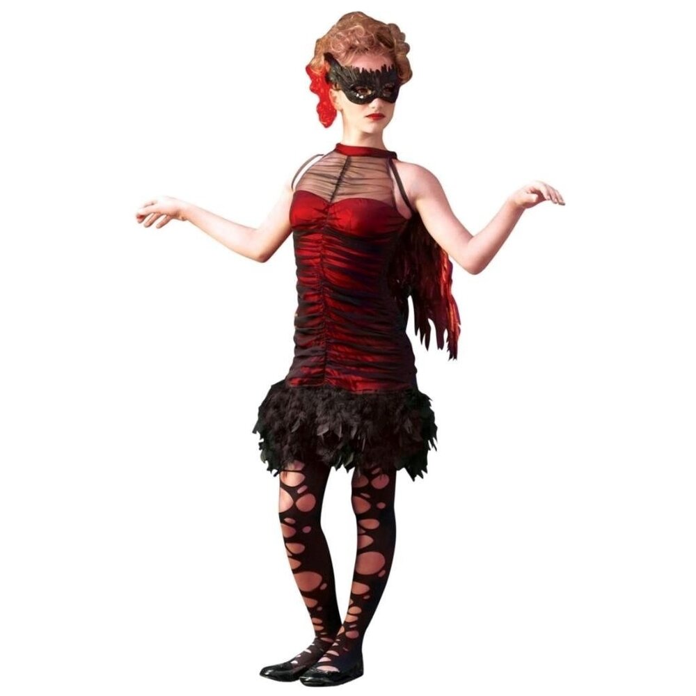 Raven Halloween Costume with Wings Princess Paradise Girls Large 10-12 NEW